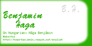 benjamin haga business card